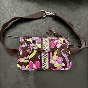 Vera Bradley Quilted Belt Bag/Fanny Pack Adj Strap Purple Punch Pattern